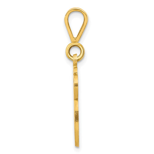10k Large Filigree Initial G Pendant