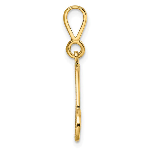 10k Large Filigree Initial M Pendant