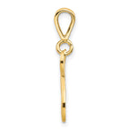 10k Large Filigree Initial N Pendant