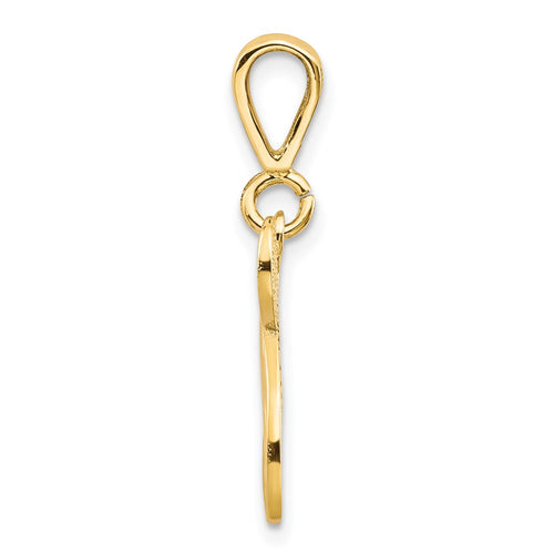 10k Large Filigree Initial N Pendant