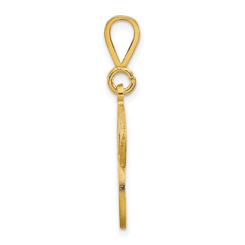 10k Large Filigree Initial P Pendant