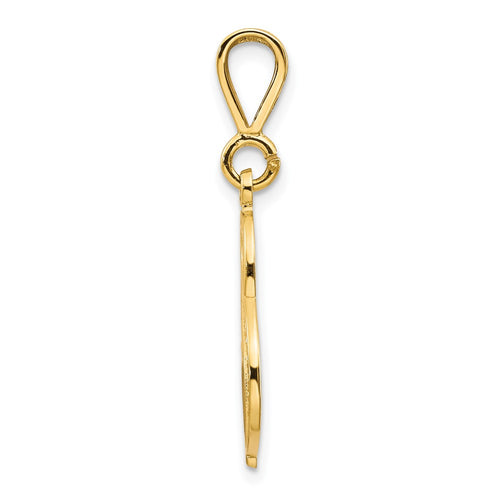 10k Large Filigree Initial S Pendant