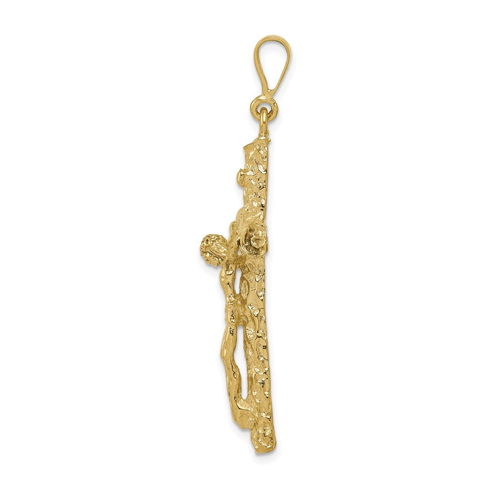 10k Textured Crucifix Charm