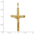 10k Textured Crucifix Charm