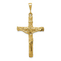 10k Textured Crucifix Charm