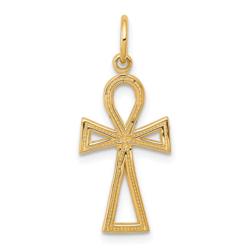 10K Ankh Cross Charm