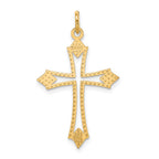 10k Cut-out Cross Charm