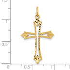 10k Cut-out Cross Charm