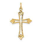 10k Cut-out Cross Charm
