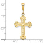 10k Fancy Budded Cross Charm