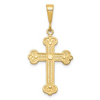 10k Fancy Budded Cross Charm
