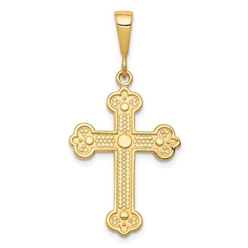 10k Fancy Budded Cross Charm