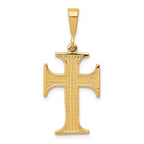 10k Textured Cross Pendant
