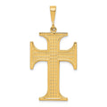 10k Large Textured Cross Pendant