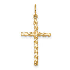 10K Nugget Cross Charm