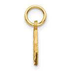 10K Satin Diamond-cut Praying Hands Charm