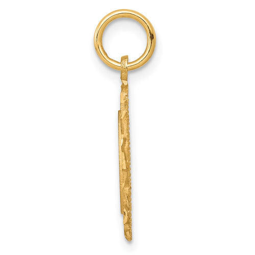 10k Circle with Scalloped Filigree Edges Charm