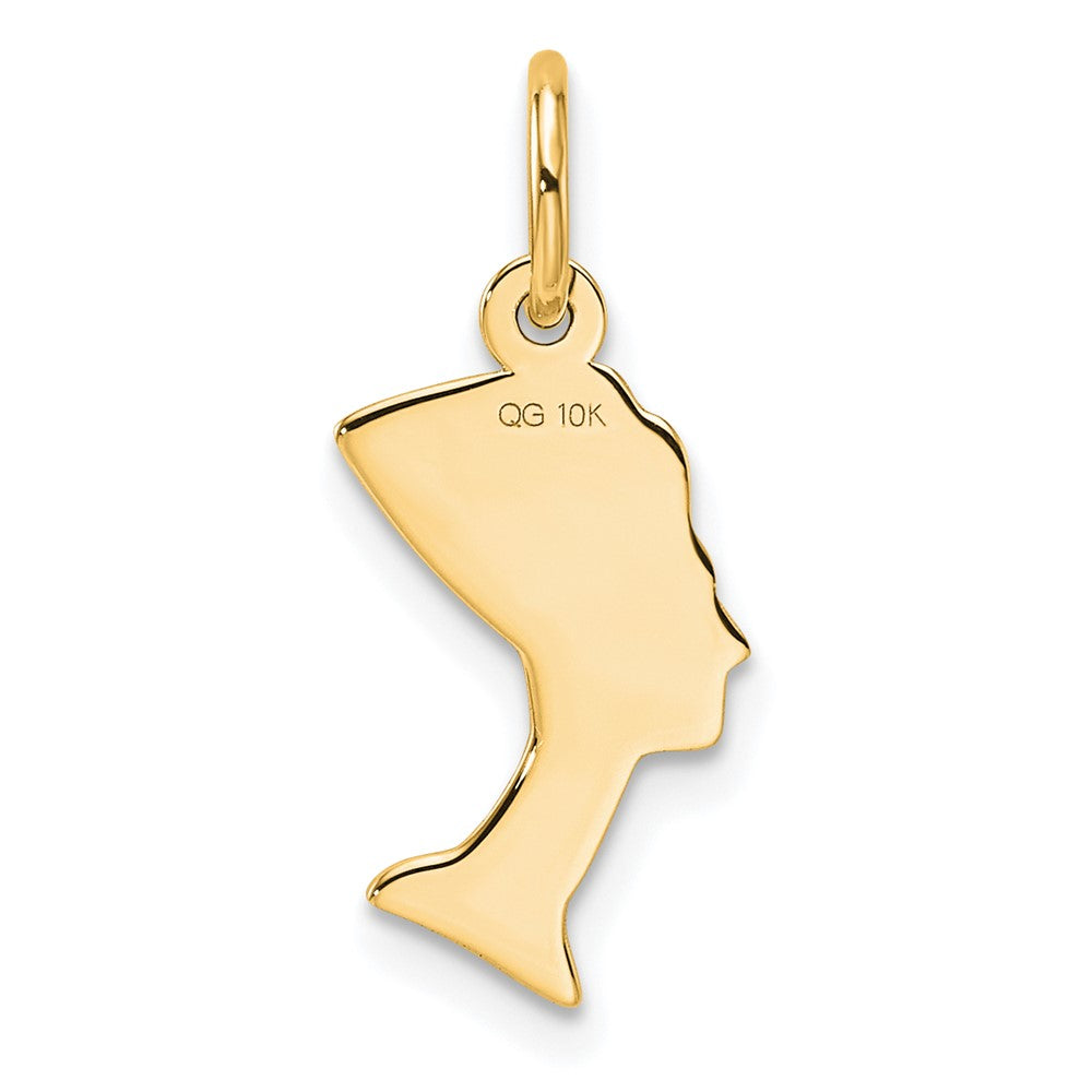 10k Solid Nefertiti Charm
