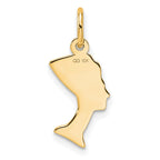 10k Solid Nefertiti Charm