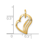 10k Abstract Heart Charm