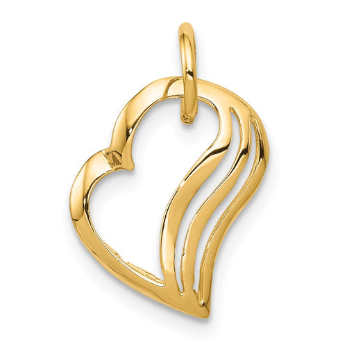 10k Abstract Heart Charm