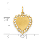 10k Scalloped Border Heart Charm