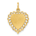 10k Scalloped Border Heart Charm