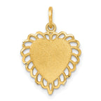 10k Scalloped Border Heart Charm