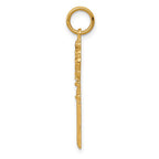 10k Solid Heart Key Charm