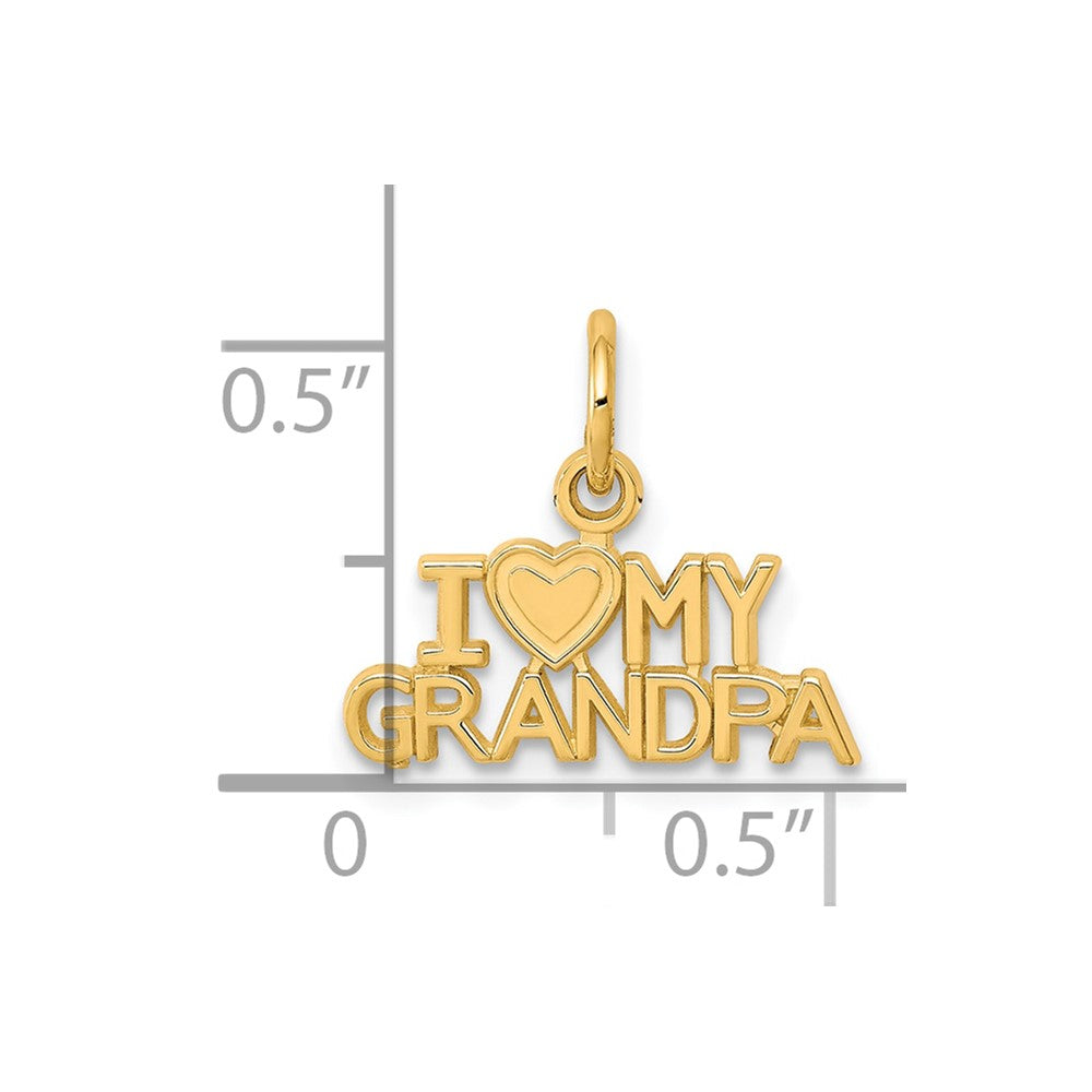 10K I Heart MY GRANDPA Charm