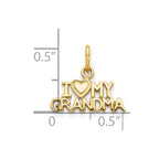 10K I Heart MY GRANDMA Charm