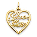 10K SUPER MOM in Heart Charm