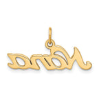 10K Satin Diamond-cut NANA Charm