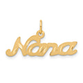 10K Satin Diamond-cut NANA Charm