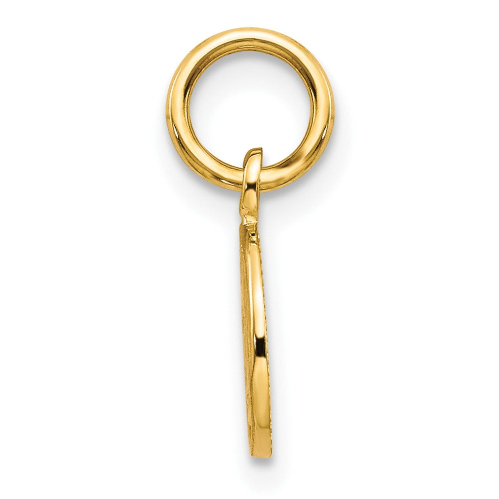 10k Small Round Angel Charm