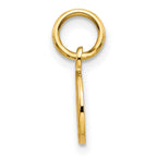 10k Small Round Angel Charm