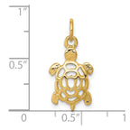 10k Cut-out Turtle Charm