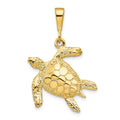 10k Swimming Sea Turtle Pendant