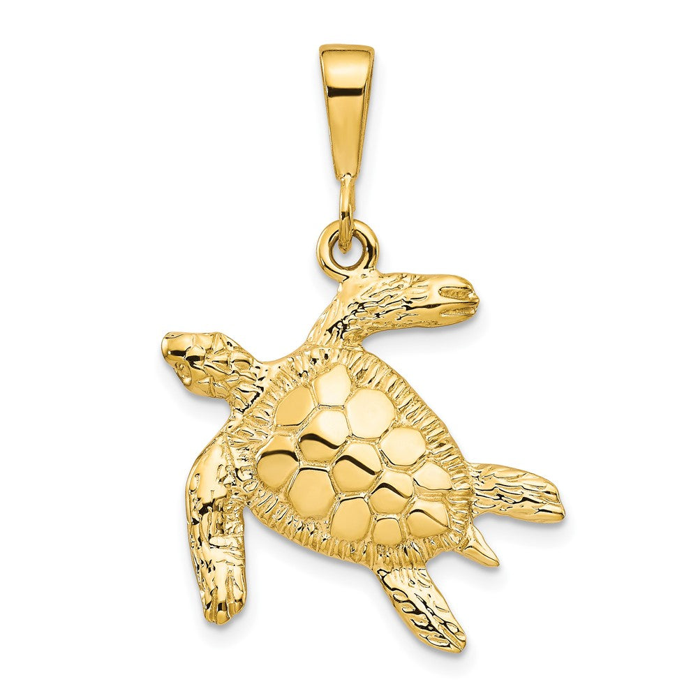 10k Swimming Sea Turtle Pendant