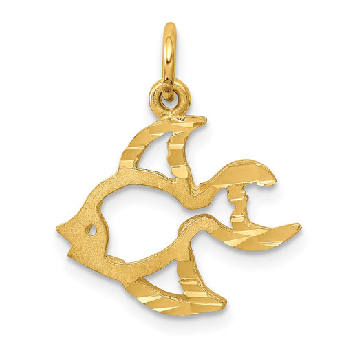10k Cut-out Tropical Fish Charm