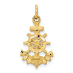 10k Diamond-cut Anchor and Ships Wheel Charm
