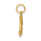 10k Solid Satin Diamond-cut Horsehead with Reins Charm