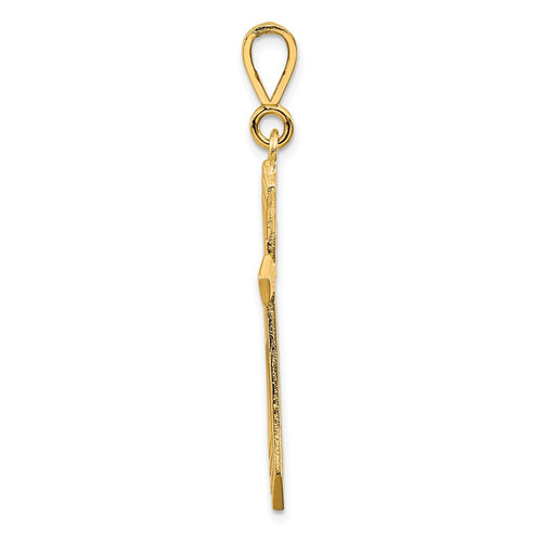 10k Large Cross Charm