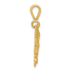 10k Solid Polished Spread Eagle Charm