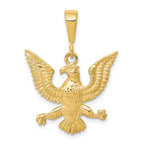 10k Solid Polished Spread Eagle Charm