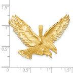 10k Sandblast Finish Eagle Pendant