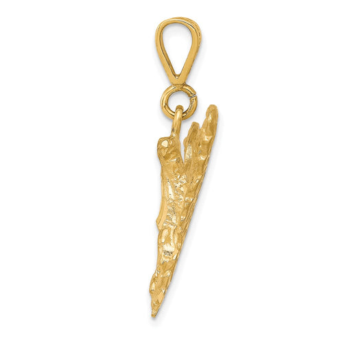 10k Diamond-cut Eagle Charm