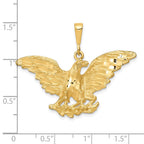 10k Diamond-cut Eagle Charm