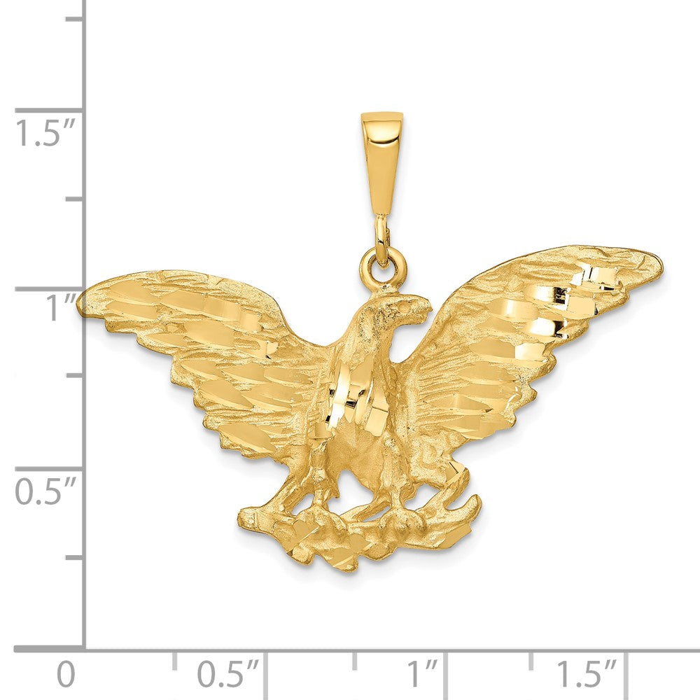 10k Diamond-cut Eagle Charm