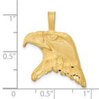 10k Solid Diamond-cut Eagle Head Charm